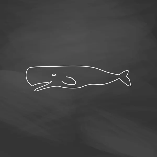 Simbolo del computer balena — Vettoriale Stock