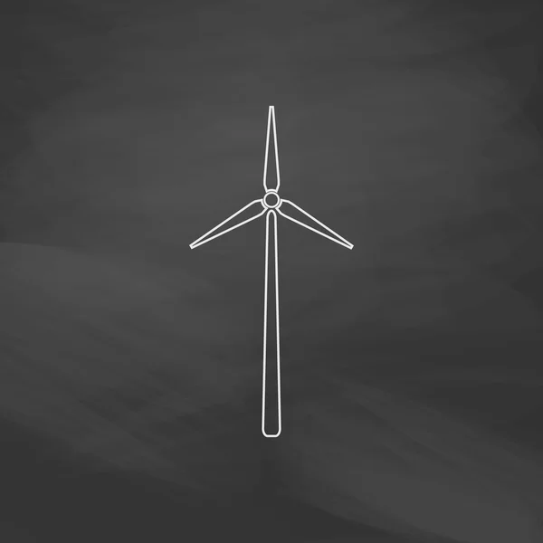 Větrný mlýn počítače symbol — Stockový vektor