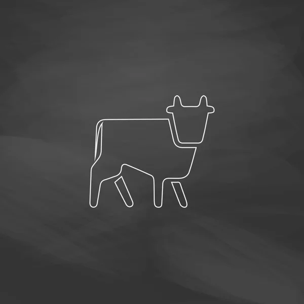 Cow computer symbol — Stock Vector