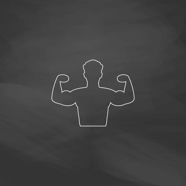 Bodybuilder-Computersymbol — Stockvektor