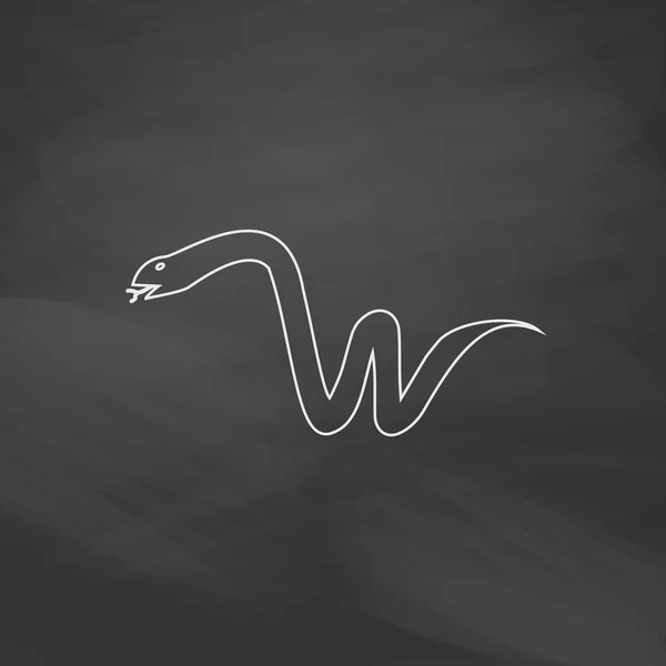 Serpiente símbolo de ordenador — Vector de stock