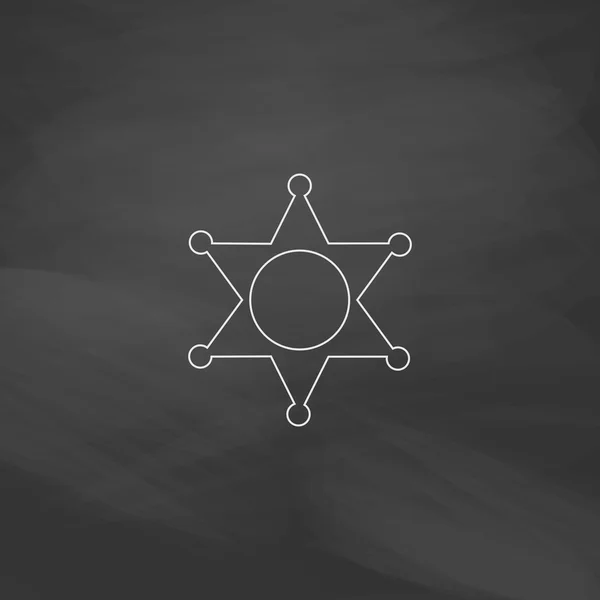 Σύμβολο αστέρι υπολογιστή σερίφης — Διανυσματικό Αρχείο