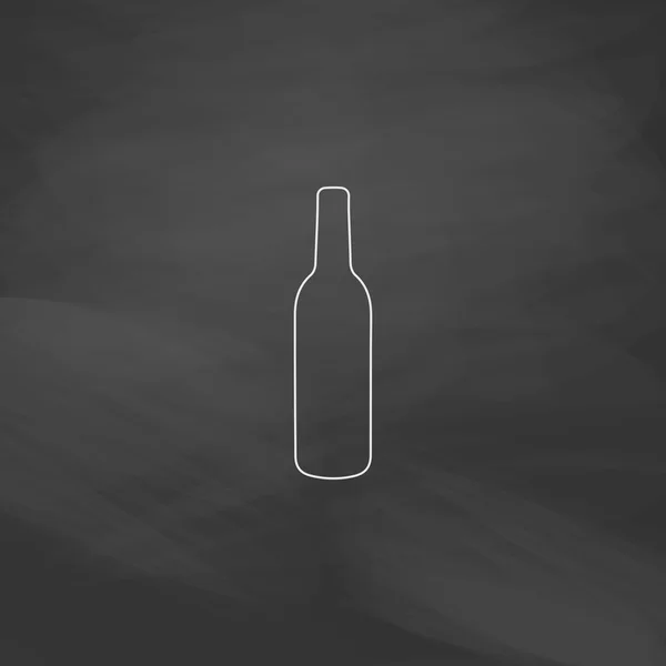 Символ комп'ютера з пляшкою алкоголю — стоковий вектор