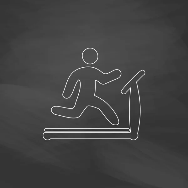 Koşu bandı bilgisayar simgesi — Stok Vektör