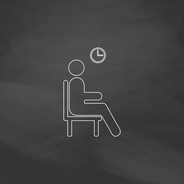 待っているコンピューターのシンボル — ストックベクタ