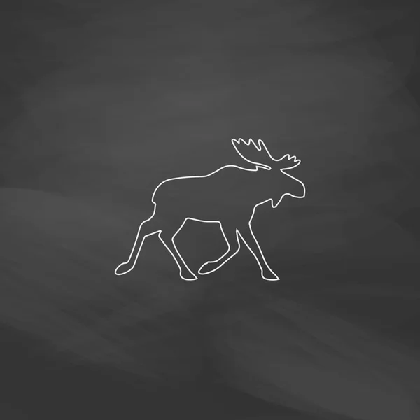 Moose simbol komputer - Stok Vektor