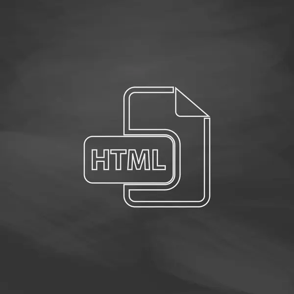 HTML símbolo del ordenador — Vector de stock