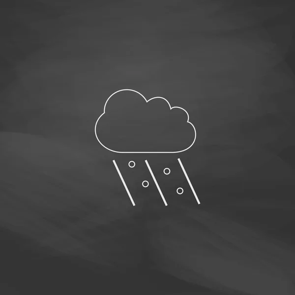 Simbolo del computer pioggia — Vettoriale Stock