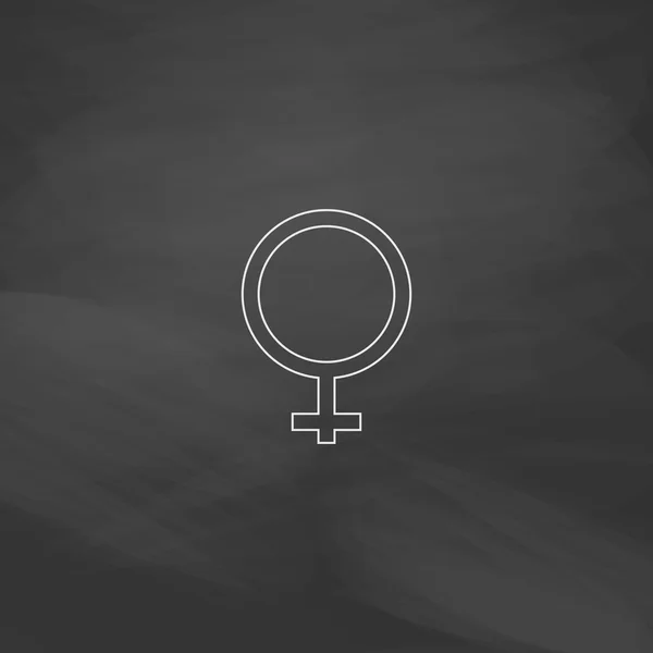 Kvinde sex computer symbol – Stock-vektor