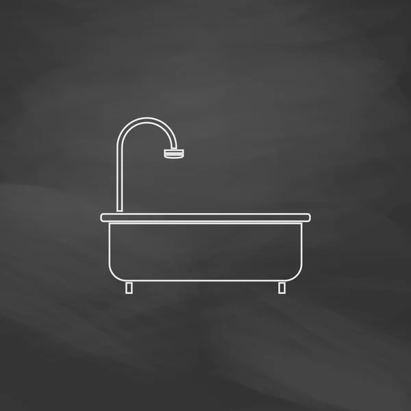 Símbolo do computador banheira —  Vetores de Stock