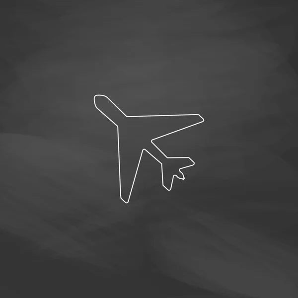 Літак комп'ютер символ — стоковий вектор