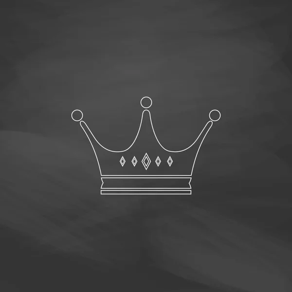 Crown dator symbol — Stock vektor