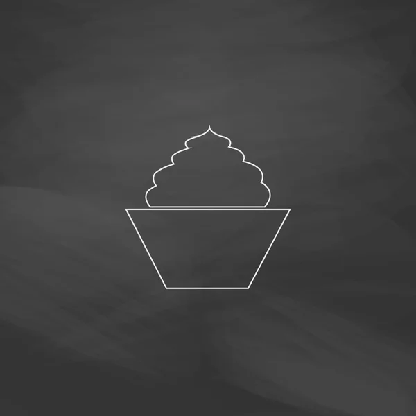 Cupcake computer symbool — Stockvector