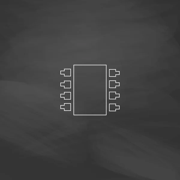 Microchip computer symbool — Stockvector