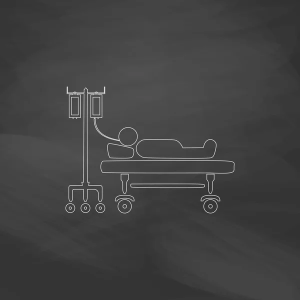 Simbolo del computer ricoverato in ospedale — Vettoriale Stock