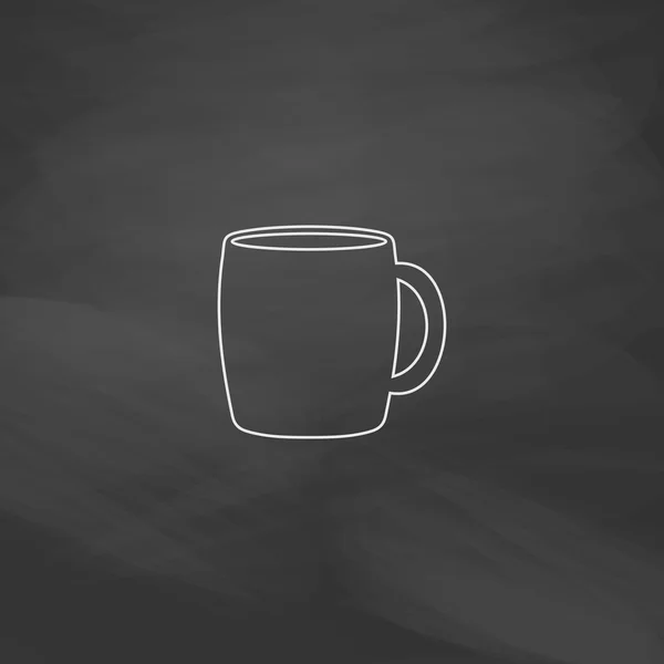 Taza de té símbolo informático — Vector de stock