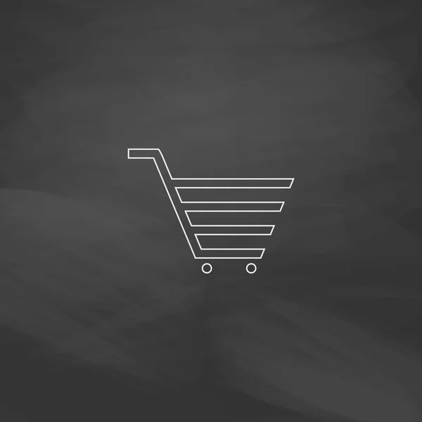 Carrinho de compras símbolo do computador —  Vetores de Stock