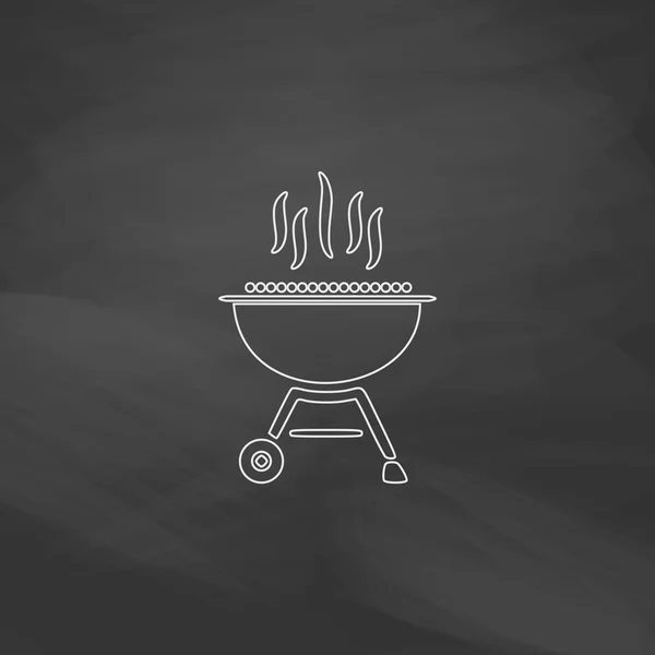 Simbolo del computer barbecue — Vettoriale Stock