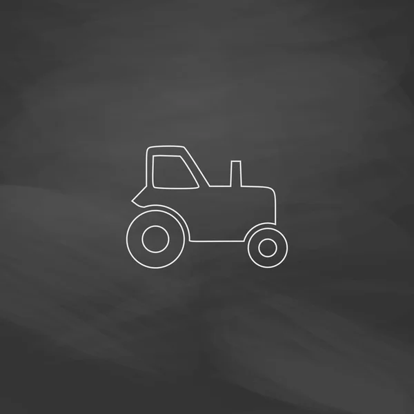 Tracteur ordinateur symbole — Image vectorielle