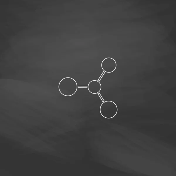 Simbolo del computer molecolare — Vettoriale Stock