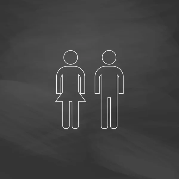 Couple symbole de l'ordinateur — Image vectorielle