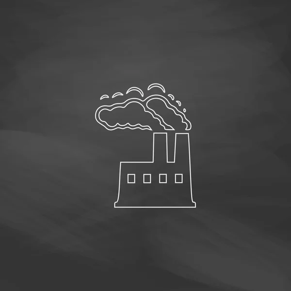Power plant computer symbol — Stock Vector