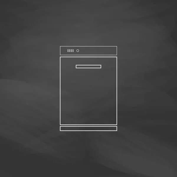 식기 세척기 컴퓨터 기호 — 스톡 벡터
