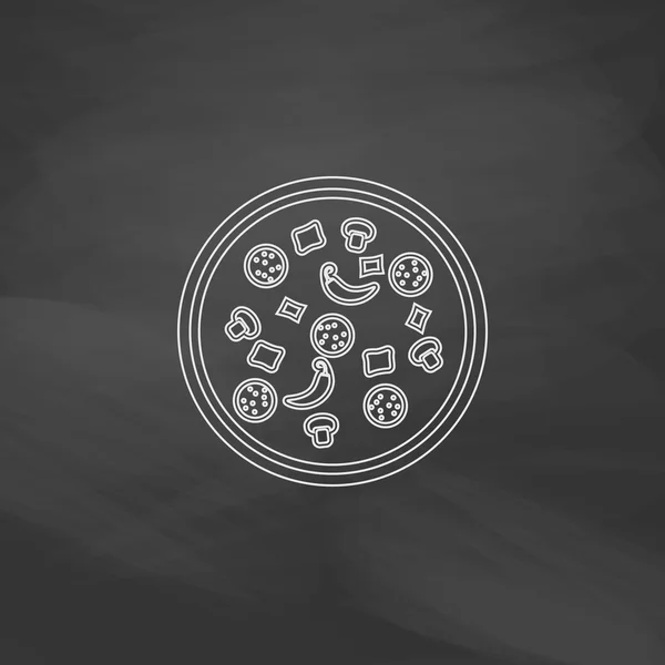 Pizza symbole de l'ordinateur — Image vectorielle