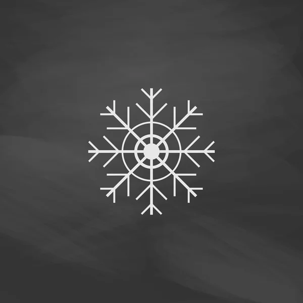 Copo de nieve símbolo del ordenador — Vector de stock