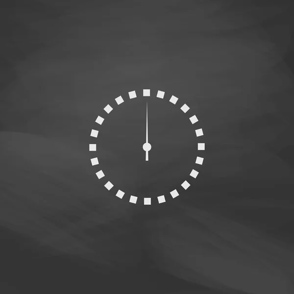 Marcar reloj símbolo del ordenador — Vector de stock