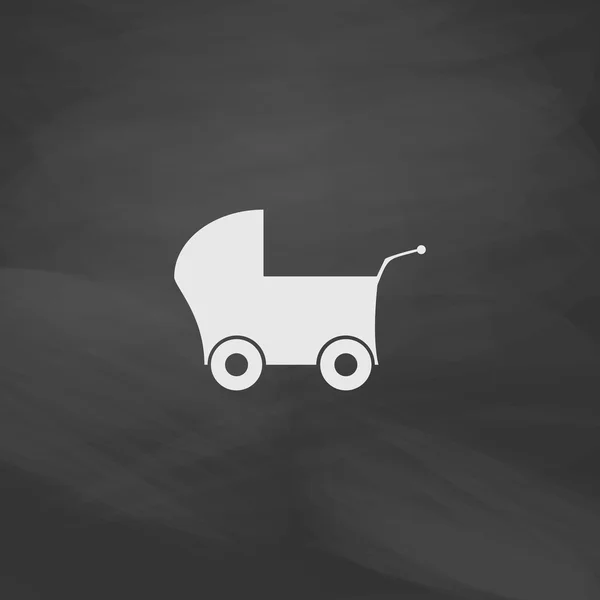 Baby wandelwagen computer symbool — Stockvector