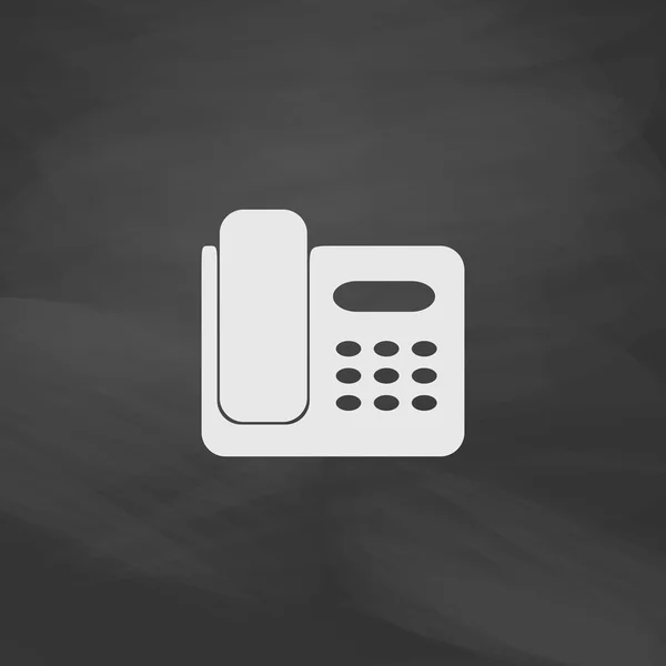 Téléphone de bureau symbole de l'ordinateur — Image vectorielle