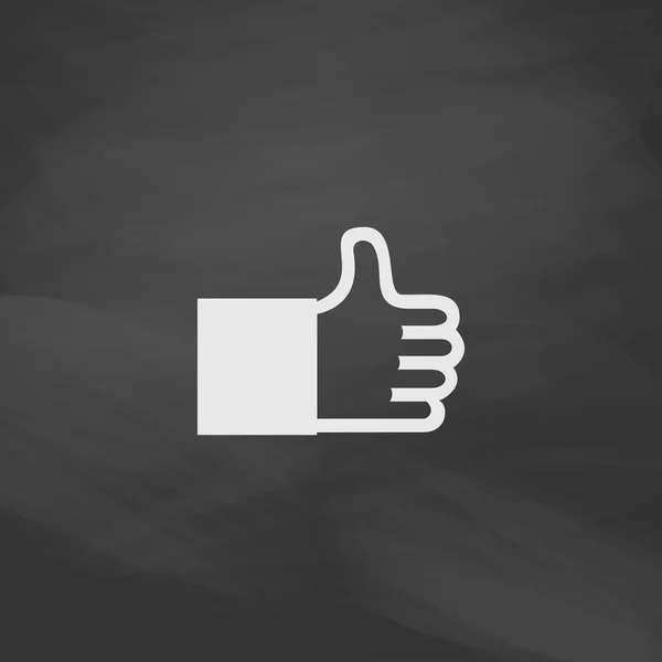 Thumbs up simbol komputer - Stok Vektor