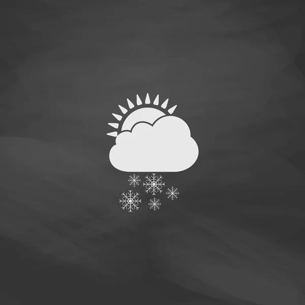 Wolken Schnee Computer-Symbol — Stockvektor