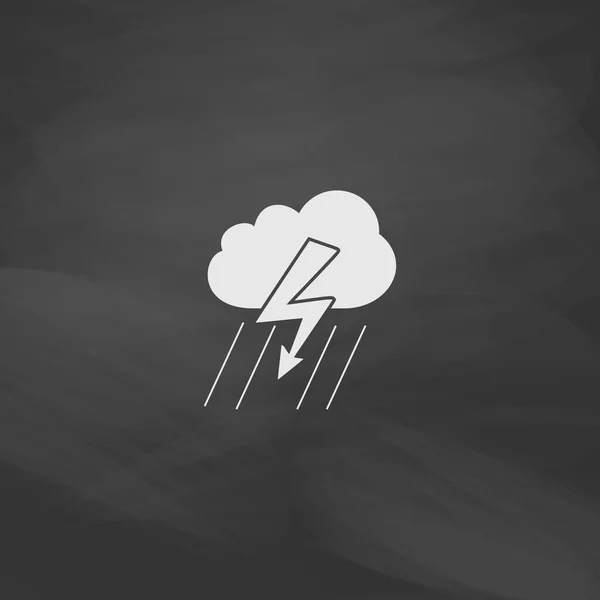 Tordenvejr computer symbol – Stock-vektor