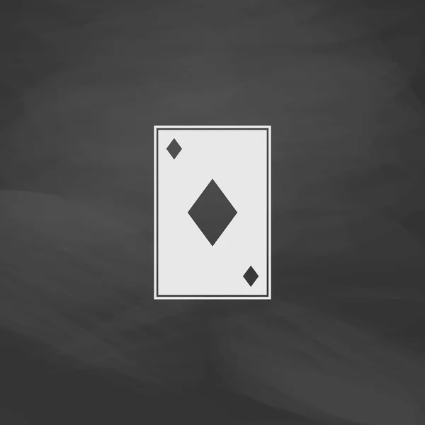 Diamonds card computer symbol — Stock Vector