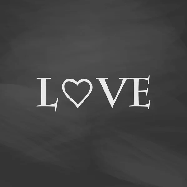 Texte Amour ordinateur symbole — Image vectorielle