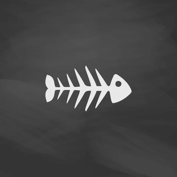 Esqueleto de pescado símbolo informático — Vector de stock