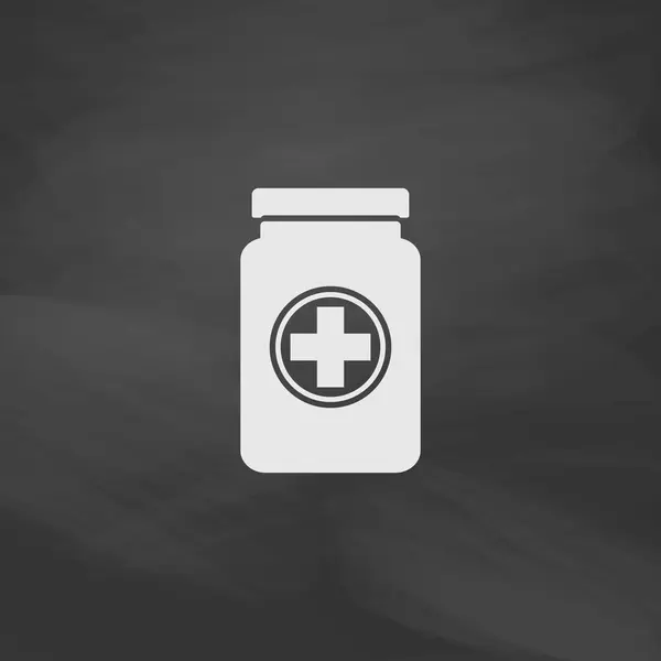 Simbol komputer botol obat - Stok Vektor