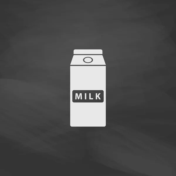 Milk box computer symbol — Stock Vector