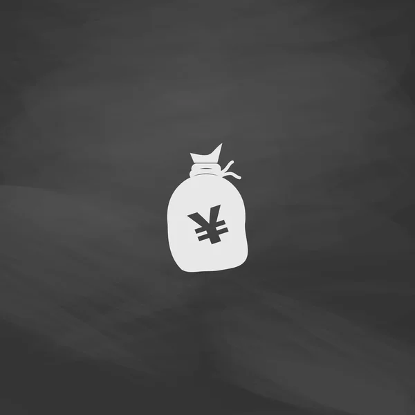 Yen bag simbolo del computer — Vettoriale Stock