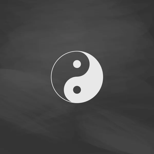 Simbolo del computer Ying yang — Vettoriale Stock