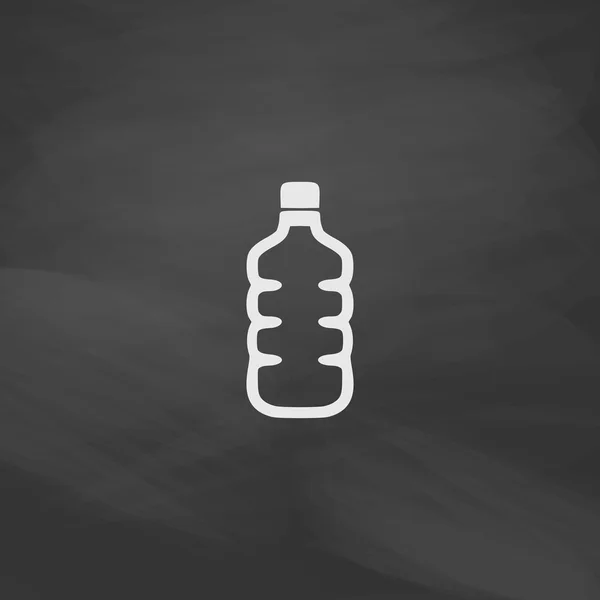 Символ компьютера с бутылкой воды — стоковый вектор