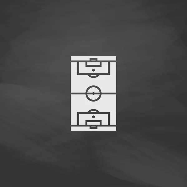 サッカー フィールド コンピューター シンボル — ストックベクタ
