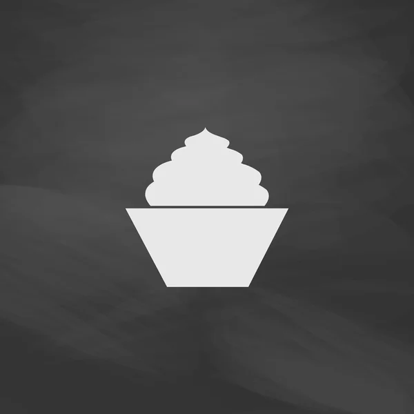 Cupcake símbolo de ordenador — Vector de stock