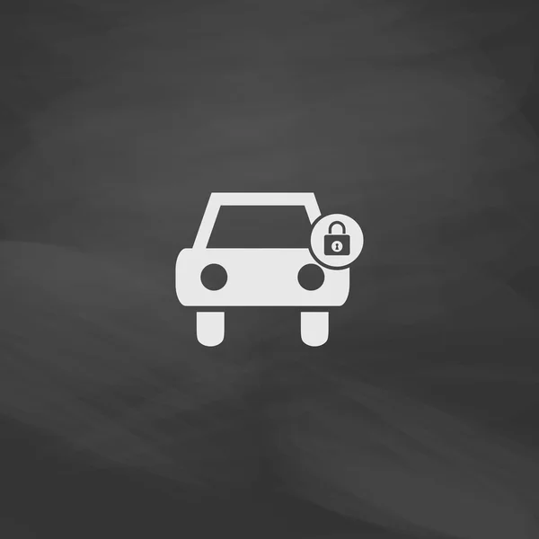 Araba kilit bilgisayar simgesi — Stok Vektör