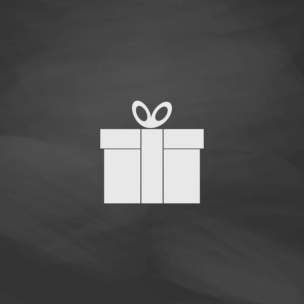 Caja de regalo símbolo del ordenador — Vector de stock