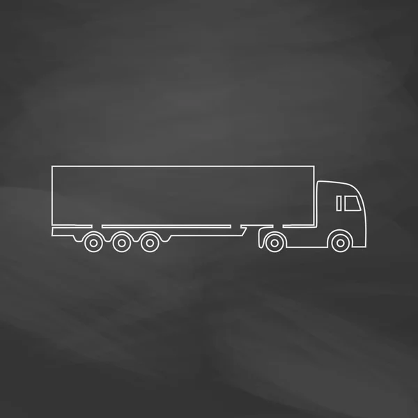 Nagy teherautó számítógép szimbólum — Stock Vector