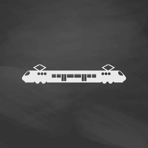 Tren símbolo de ordenador — Vector de stock