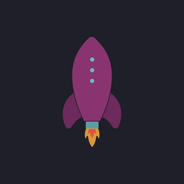 Rocket computer symbol — Stock Vector